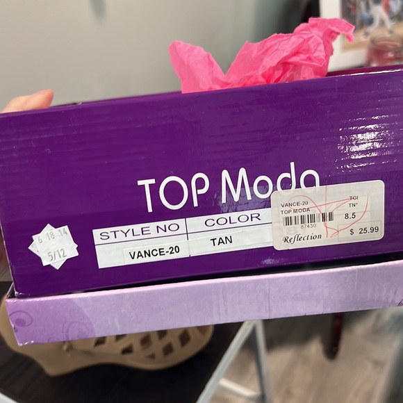 New in box size 8.5 top mota wedge shoes with zipper and laces - Picture 5 of 6